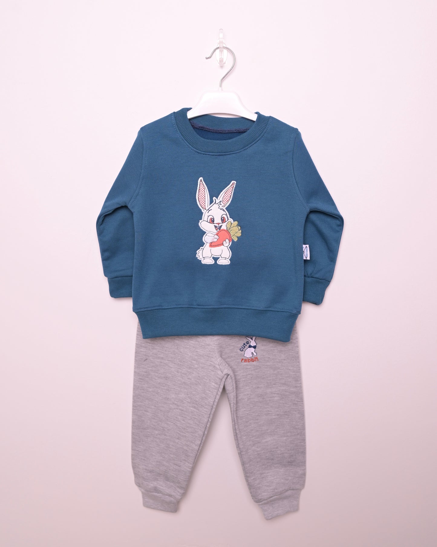 Crew Neck Rabbit Boys' Pyjama Set