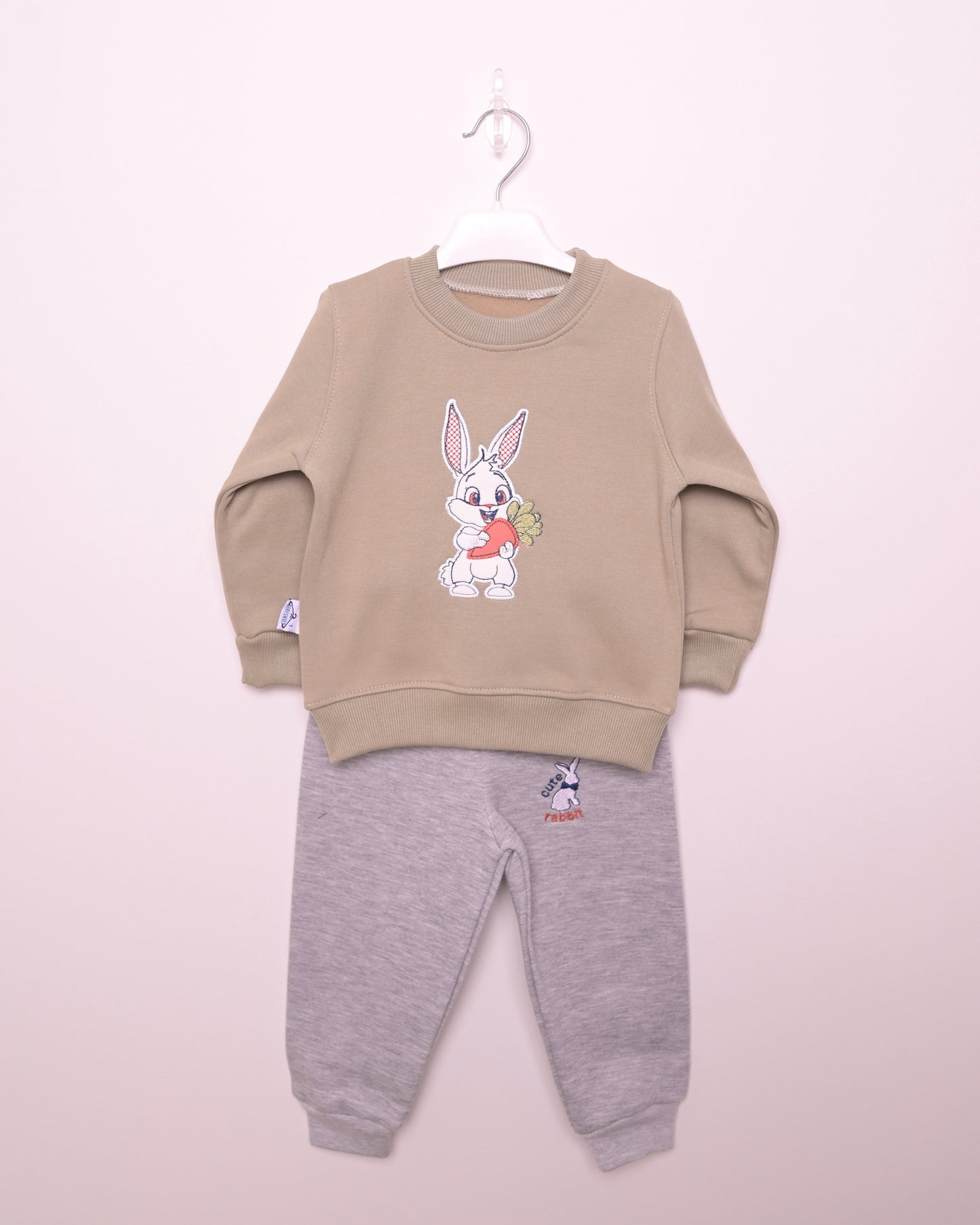 Crew Neck Rabbit Boys' Pyjama Set